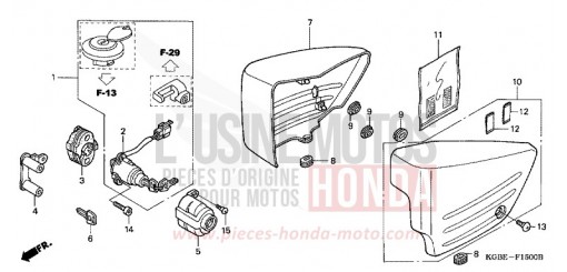 COUVERCLE LATERAL VT125C6 de 2006